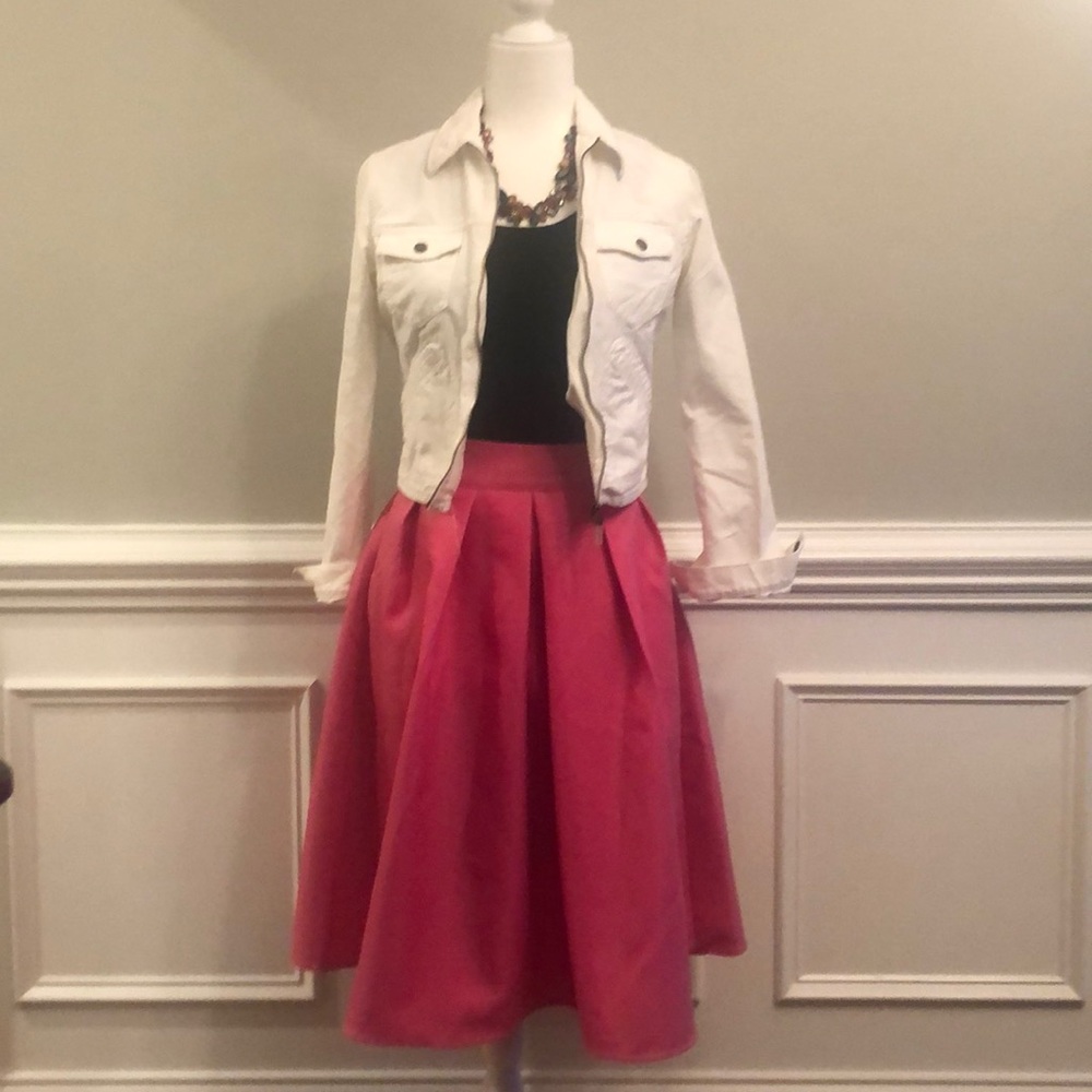 Women's High Waisted A Line Pleated Skirt